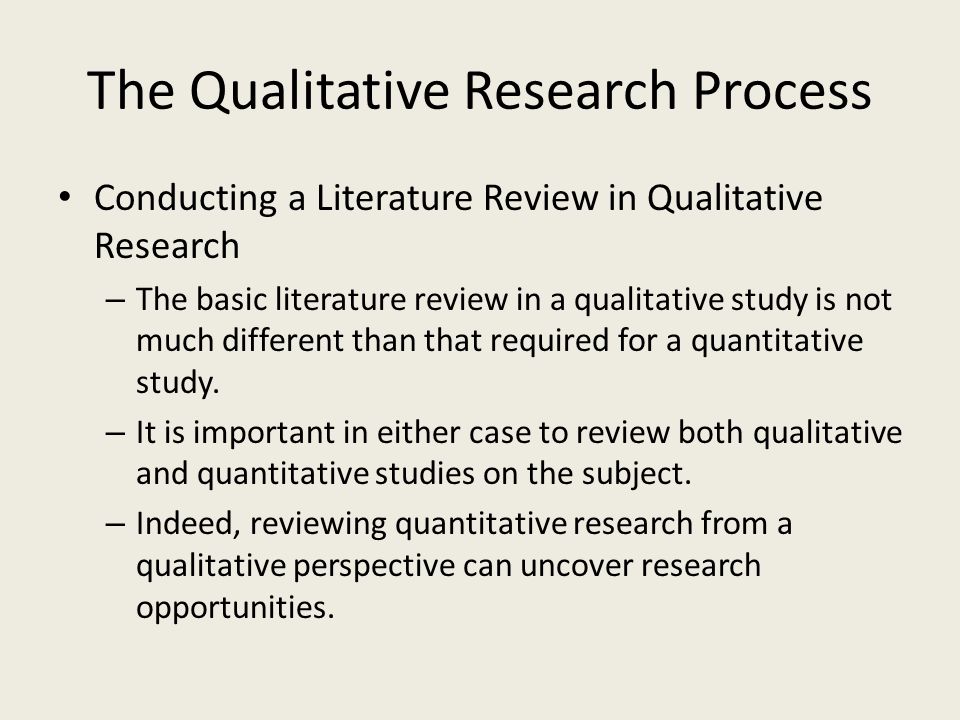 Importance literature review research process